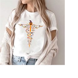 medical halloween shirt, caduceus halloween shirt, funny halloween doctor nurse, medical student spirit shirt