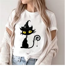 black cat shirt, fall shirt, halloween black cat shirt , halloween shirt, lover cat shirt
