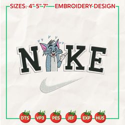 nike x tom and jerry embroidered sweatshirt, inspired brand embroidered sweatshirt, brand embroidered hoodie, inspired brand embroidered crewneck, brand embroidered gift