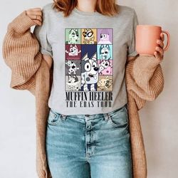 muffin the eras tour shirt, bluey muffin shirt, muffin heeler time out tour shirt, muffin heeler shirt, muffin madness