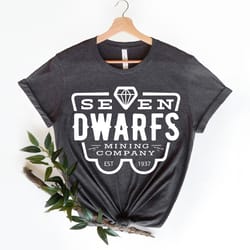 seven dwarfs mining company shirt, snow white and the seven dwarfs shirt, disney princess shirt