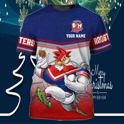 custom sydney roosters nrl 3d t-shirt: personalized style for fans