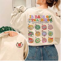 teacher christmas sweatshirt, special education christmas shirt, 12 days teaching special education crewneck, sped teach