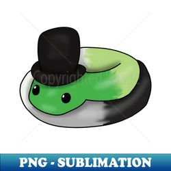 Aromantic Snake in a top hat - Exclusive Sublimation Digital File - Enhance Your Apparel with Stunning Detail