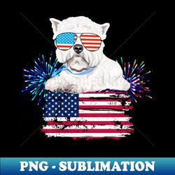 Westie American Flag 4Th Of July - Aesthetic Sublimation Digital File - Boost Your Success with this Inspirational PNG Download