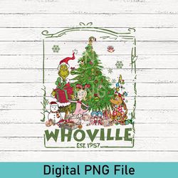 vintage whoville university est 1957 png, the grinch png, grinch christmas png, grinchmas party png, merry christmas png