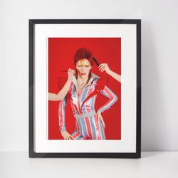 david bowie print free shipping music print poster iconic art a6 a5 a4 a3 a2 a1 a0 6x4 5x7 10x8 custom size availa