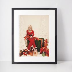 dolly parton christmas print free shipping music print poster iconic art a6 a5 a4 a3 a2 a1 a0 6x4 5x7 10x8 custom