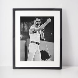 freddie mercury queen print free shipping music print poster iconic art a6 a5 a4 a3 a2 a1 a0 6x4 5x7 10x8 custom s