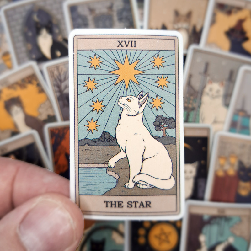 VintageTarotCardsStickersZodiacAstrologyStickersHoroscopeTarotDeckLuggageDecalsStickers