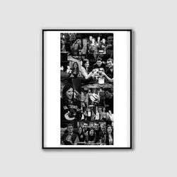 how i met your mother poster print, black and white, tv show poster print, tv series poster, tv show gift, tv show wall