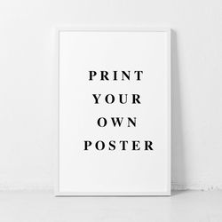 custom movie poster, modern custom poster print, customize movie poster, choose your own movie, personalized movie poste