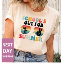 school's out for summer comfort colors tshirt, teacher summer shirt, happy last day of school shirt, end of the school y