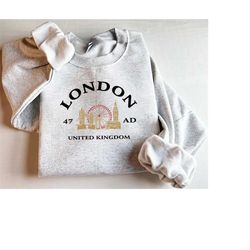 london sweatshirt, city sweatshirt, london crewneck, green, cityscape, london crewneck sweatshirt