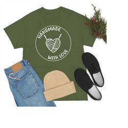 handmade with love shirt, crochet shirt, crafting shirt, crochet lover gift, crafter mom, shirts for women, gift for her