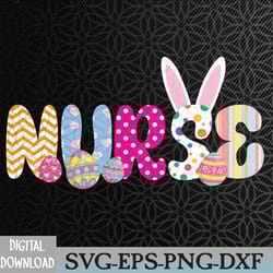bunny nurse funny egg easter day floral svg, eps, png, dxf, digital download