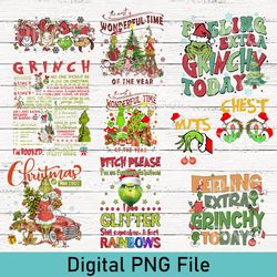 bundle verry merry grinchmas png, grinch christmas digital, grinchmas  png, whovillee university christmas, christmas