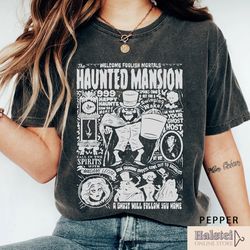 comfort colors haunted mansion shirt, the haunted mansion shirt, retro disney halloween shirt, halloween party, hallowee