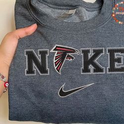 NIKE NFL Atlanta Falcons Embroidered Sweatshirt, NIKE NFL Sport Embroidered Sweatshirt, NFL Embroidered Shirt