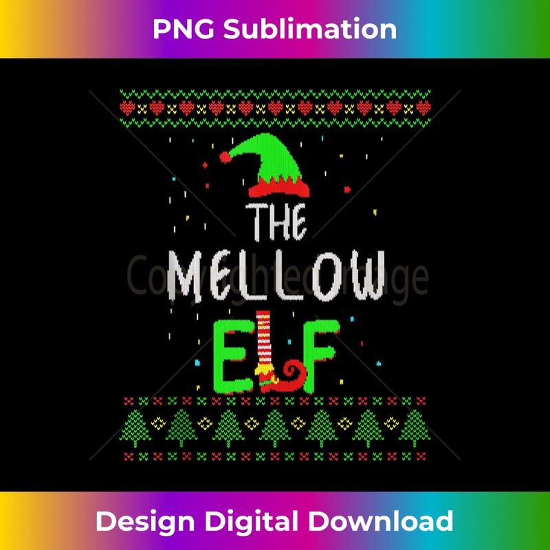 AR-20231115-3808_Mellow Elf Family Matching Ugly Sweater Christmas Pjs Tank Top.jpg