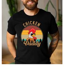 chicken daddy shirt, vintage design chicken daddy tshirt, father's day chicken dad gift tee