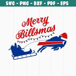buffalo wears a santa hat merry billsmas svg