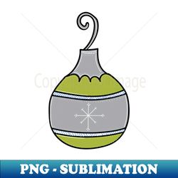 whimsical holiday ball ornament illustration - artistic sublimation digital file - bold & eye-catching