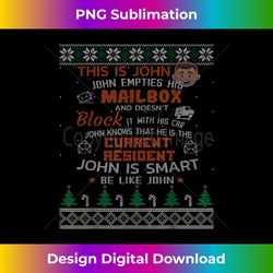 Funny Mail Carrier Postal Worker Ugly Christmas Swe - Classic Sublimation PNG File - Elevate Your Style with Intricate Details