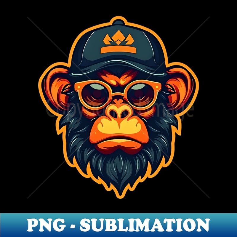 Monkey Rapper in Eyeglasses and Hat - Vintage Sublimation PN | Inspire ...