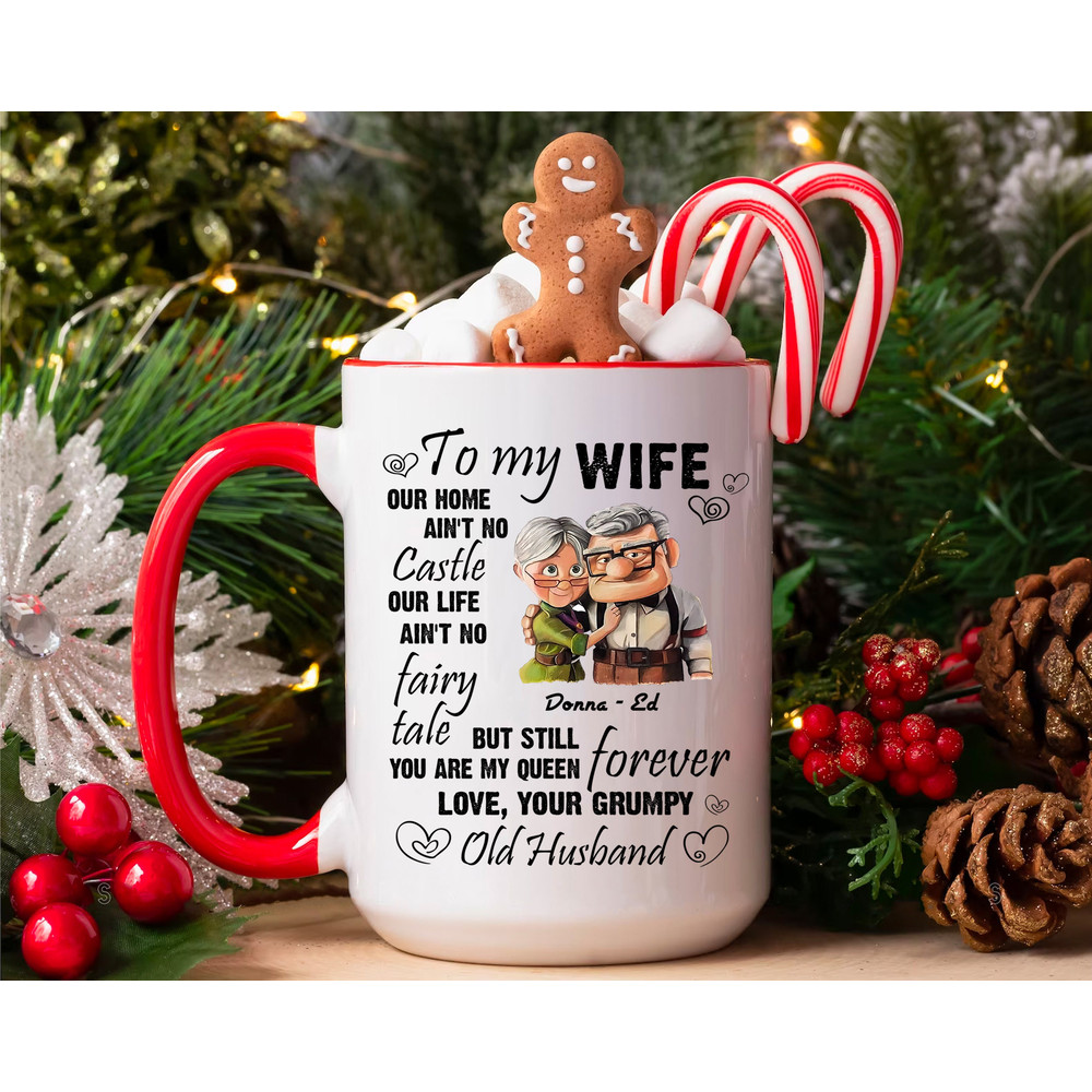 Carl and Ellie - Our Home Ain't No Castle Our Life Ain't No Fairy Tale Coffee Mug, Couple Anniversary Mug, Chirstmas Gift, Personalized Mug.jpg