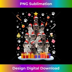 Funny Schnauzer Dog Ugly Sweater Christmas Tree Xmas Long Sl - Minimalist Sublimation Digital File - Striking & Memorable Impressions