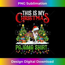 This Is My Christmas Pajamas Lighting Bull Terrier Dog Xmas Tank - Edgy Sublimation Digital File - Ideal for Imaginative Endeavors