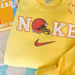 NIKE NFL Cleveland Browns Embroidered Sweatshirt, NIKE NFL Sport Embroidered Sweatshirt, NFL Embroidered Shirt