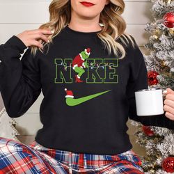 grinch nike christmas shirt, grinch shirts for adults, christmas gift ideas - happy place for music lovers