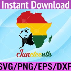 womens juneteenth celebrating black freedom 1865 free-ish svg, eps, png, dxf, digital download