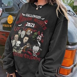 halloween characters the horror tour shirt, universal studios halloween horror nights 2023, universal halloween shirt,ho