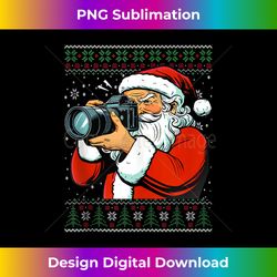 Camera Photography Christmas Photographer Ugly Christmas Tank - Deluxe PNG Sublimation Download - Reimagine Your Sublimation Pieces