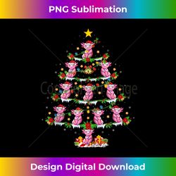 Holiday Xmas Lighting Santa Axolotl Christmas Tree Tank - Contemporary PNG Sublimation Design - Crafted for Sublimation Excellence