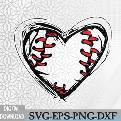 mother's day distressed heart baseball heart mom mama svg, eps, png, dxf, digital download