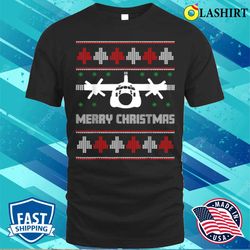 Military Airplane Ugly Christmas Sweater Army Veteran Xmas T-shirt - Olashirt