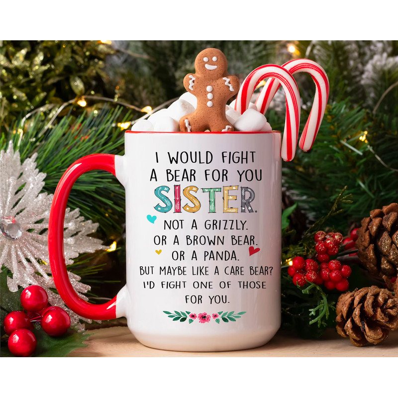 I Would Fight a Bear For You Sister Mug, Funny Sister Mug, Sisterhood Cups, Gifts for Sister, Funny Coffee Mugs.jpg