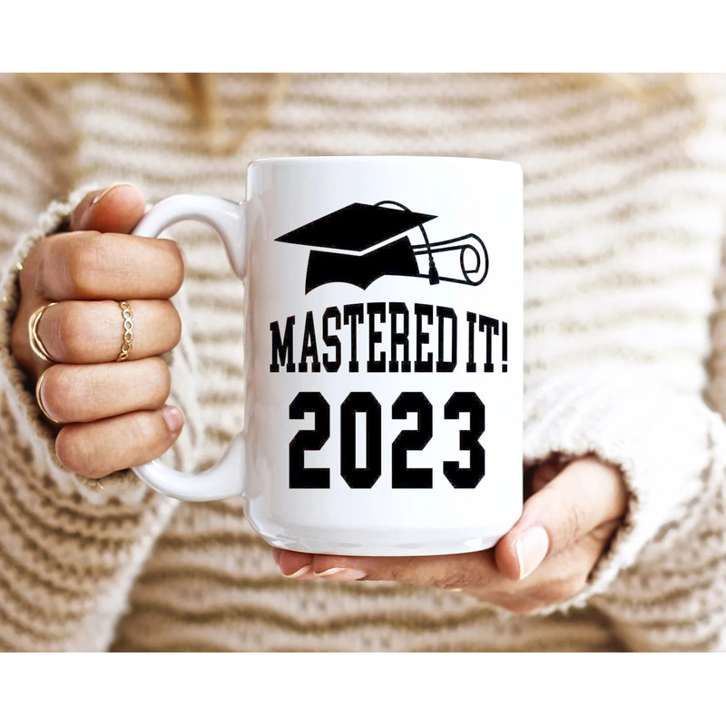 Mastered It 2023 Coffee Mug, College Graduation, Grad School, MBA Grad Gift, Congratulation Gift, Graduation Gifts, Masters Degree.jpg