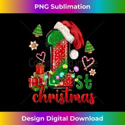 1st Christmas Santa Hat Tree Cakes Debbie Family Matching Tank - Urban Sublimation PNG Design - Access the Spectrum of Sublimation Artistry