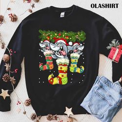 shark socks christmas funny family pajamas christmas t-shirt - olashirt