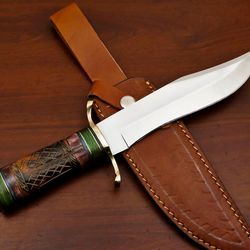 handmade ss blade custom stained camel bone/wood hunting/knife