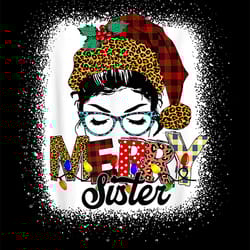 merry sister christmas png, christmas png, mom christmas png, mama leopard, mama claus, santa png, mom life png