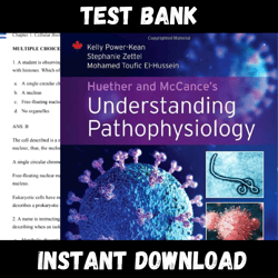 All Chapters Huether and McCances Understanding Pathophysiology 2nd CANADIAN Edition Power Kean Test bank