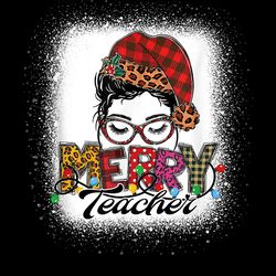 messy bun teacher christmas png, christmas png, mom christmas png, mama leopard, mama claus, santa png, mom life png