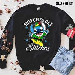 official snitches-get stitches funny santa stitch boy ugly xmas t-shirt - olashirt