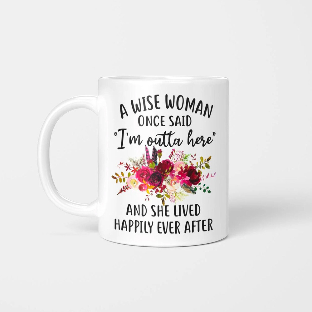 She Lived Happily Ever After Coffee Mug, Funny Coffee Mug, Mugs With Sayings, Funny Mug, Curse Word Mug.jpg
